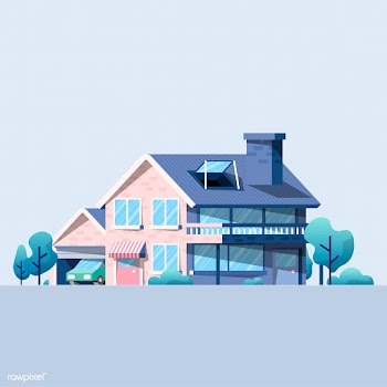 Hi tech home in nature illustration | Free stock vector - 486902