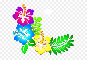Hibiscus Clipart Wallpaper - Hawaiian Flower Border Png