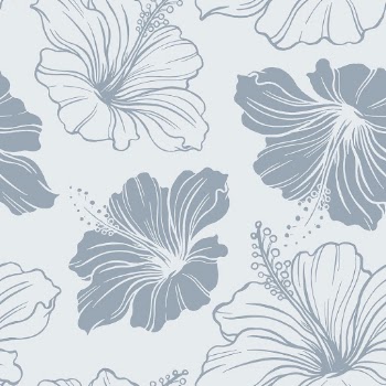 Hibiscus flower pattern background, blue | Free PSD - rawpixel