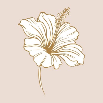 Hibiscus flower sticker, brown vintage | Free Vector Illustration - rawpixel