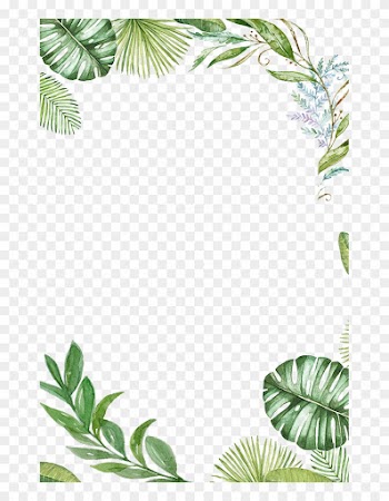 Hibiscus Leaf Clipart Download - Tropical Leaf Frame Png