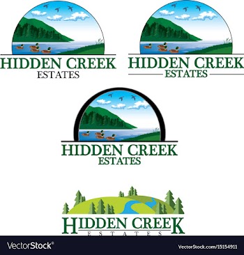 Hidden creek logos vector image