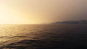 high angle photo of body of water