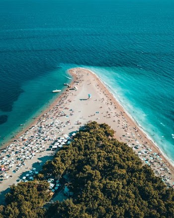 high-angle photo of island