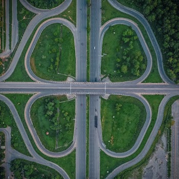 High Angle Photo of Roads