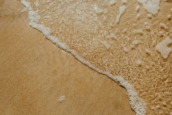 High-Angle Photo of Saltwater on Shore