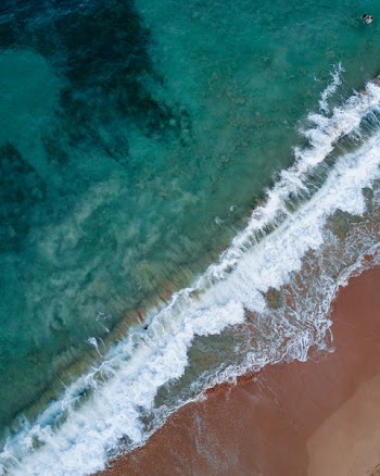 High Angle Photo of Seashore