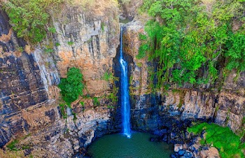 High-Angle Photo of Waterfalls