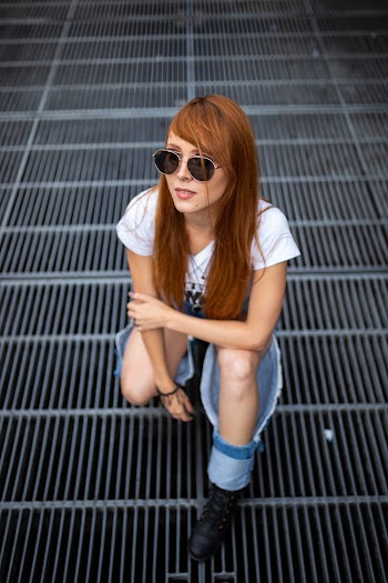 High-Angle Photo of Woman Wearing White Shirt
