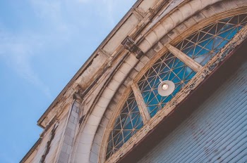 high angle photography of beige building during day time