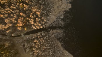 High Angle Shot of an Island