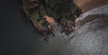 High Angle Shot of Body of Water