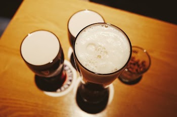 High Angle View of Drink on Table