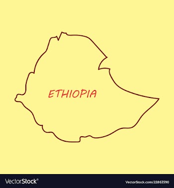 High detailed map - ethiopia vector image