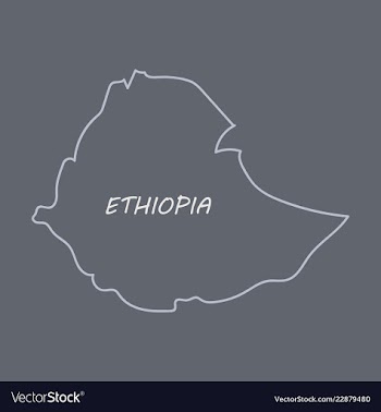 High detailed map - ethiopia vector image