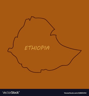 High detailed map - ethiopia vector image