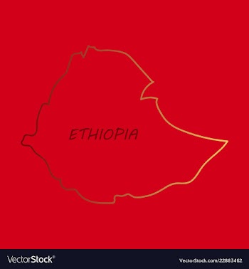 High detailed map - ethiopia vector image
