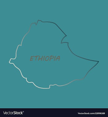 High detailed map - ethiopia vector image