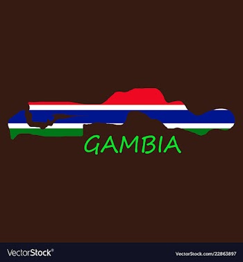 High detailed map of gambia eps 10 vector image