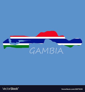 High detailed map of gambia eps 10 vector image