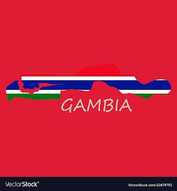 High detailed map of gambia eps 10 vector image