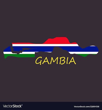 High detailed map of gambia eps 10 vector image