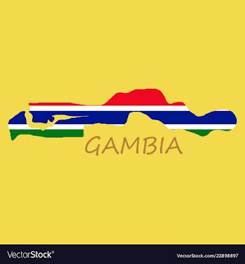 High detailed map of gambia eps 10 vector image