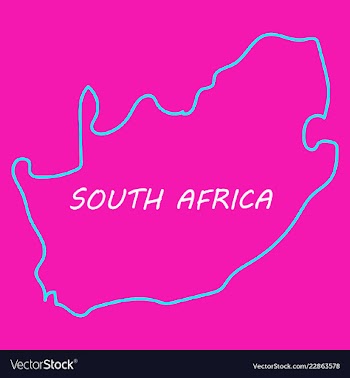 High detailed map - south africa vector image