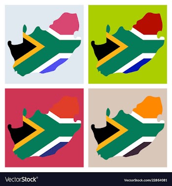 High detailed map - south africa vector image