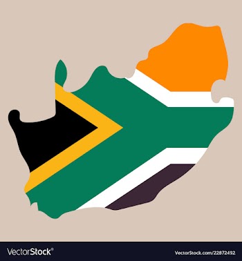High detailed map - south africa vector image