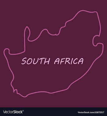 High detailed map - south africa vector image