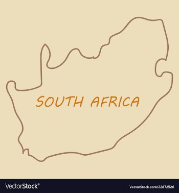 High detailed map - south africa vector image