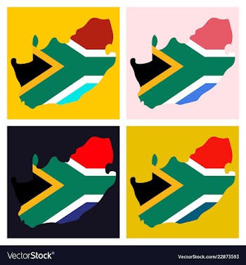 High detailed map - south africa vector image