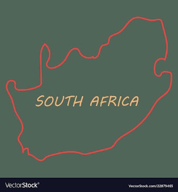 High detailed map - south africa vector image