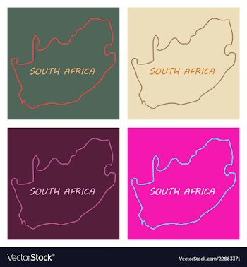 High detailed map - south africa vector image