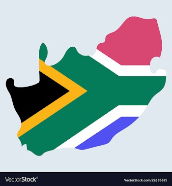 High detailed map - south africa vector image