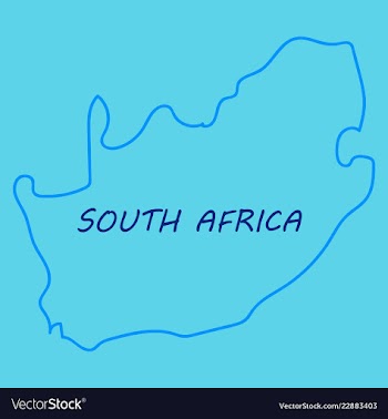 High detailed map - south africa vector image