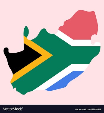 High detailed map - south africa vector image