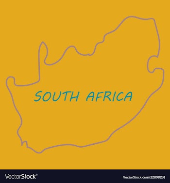High detailed map - south africa vector image