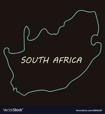 High detailed map - south africa vector image