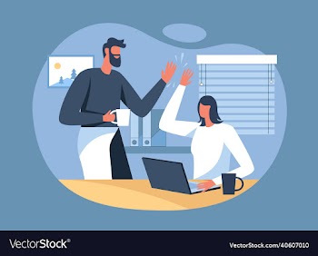 high five office office employees