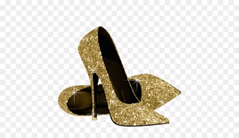 High-heeled footwear Gold Glitter Shoe - heels 