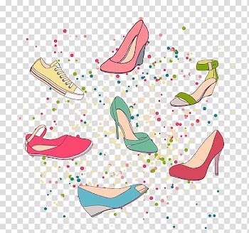 High-heeled footwear Shoe Absatz Fashion, Color shoes transparent background PNG clipart