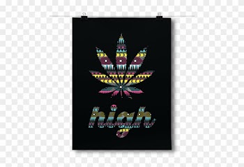 High - Marijuana Leaf - Aztec Pattern - Inspired Posters High - Marijuana Leaf - Aztec Pattern