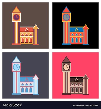 High quality detailed most famous world landmark vector image