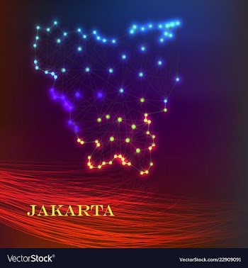 High quality map of jakarta is a city of vector image