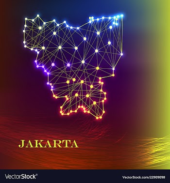 High quality map of jakarta is a city of vector image