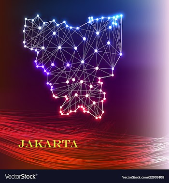 High quality map of jakarta is a city of vector image