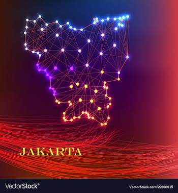 High quality map of jakarta is a city of vector image