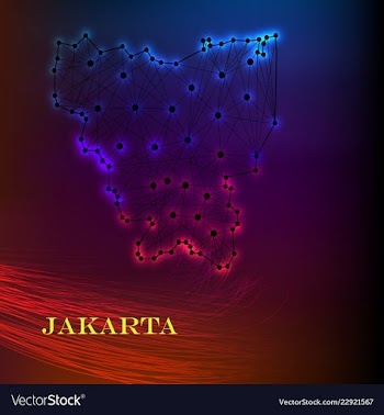 High quality map of jakarta is a city of vector image